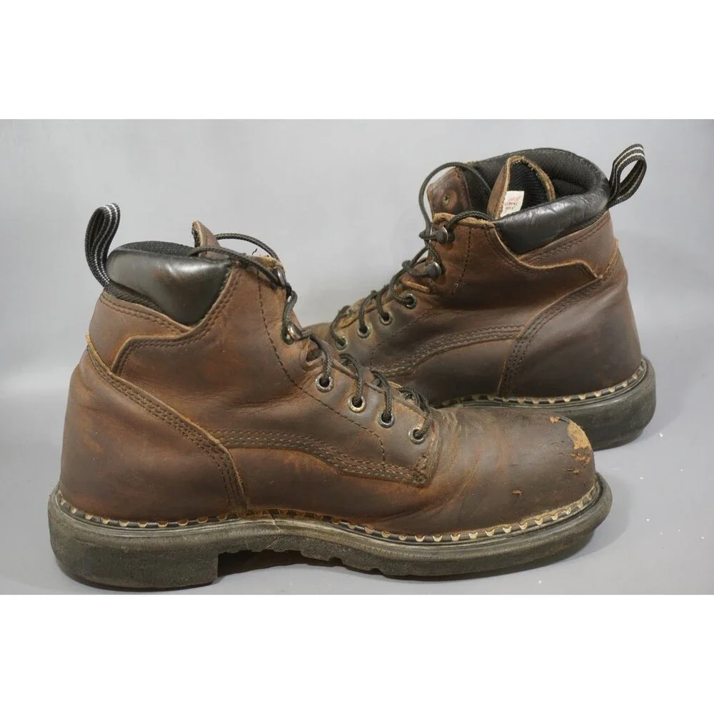 Red Wing 4406 DynaForce Steel Toe Waterproof Work Boots Men's Size 8.5 D Brown